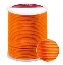 Cordão de cetim 2mm arte punto cd001 cor 013 laranja 50 metros