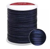 Cordão de cetim 2mm arte punto cd001 cor 029 azul marinho 50 metros