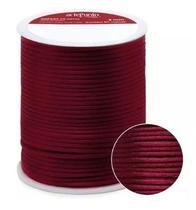 Cordão de cetim 2mm arte punto cd001 cor 038 bordô 50 metros