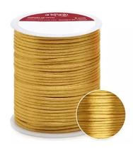 Cordão de cetim 2mm arte punto cd001 cor 054 dourado 50 metros
