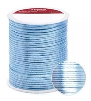 Cordão de cetim 2mm arte punto cd001 cor 156 azul claro 50 metros