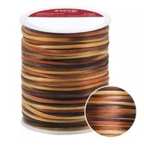 Cordão de cetim 2mm arte punto cd001 cor 196 multicor terroso 50 metros Cordão de cetim 2mm arte punto cd001 cor 196 multicor terroso 50 metros