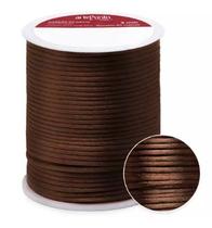 Cordão de cetim 2mm artepunto cd001 cor 031 marrom 50 mts