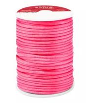 CORDÃO DE CETIM 4MM ARTEPUNTO CD001 COR 158 ROSA NEON 40 MTS - Ideal para Artesanato e Decoração