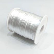 Cordao De Cetim Rabo De Rato Branco 1mm Com 10 Metros