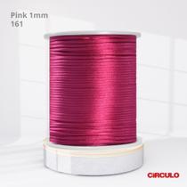 Cordão de Cetim Rabo de Rato Circulo 1mm com 50mts Cor Pink 161