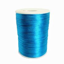 Cordão De Cetim Rabo Rato Rolo Fio 100 Metros X 1mm azul Cordão De Cetim Rabo Rato Rolo Fio 100 Metros X 1mm azul