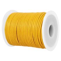 Cordão de Couro Legítimo GENIQUE 2mm Amarelo 20m Cordão de Couro Legítimo GENIQUE 2mm Amarelo 20m