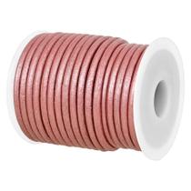 Cordão de Couro Redondo GENIQUE 3mm Rosa 10m Cordão de Couro Redondo GENIQUE 3mm Rosa 10m
