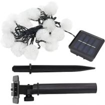 Cordão De Fada Leds Solar Lâmpadas Luzes Amarela Natal 5m