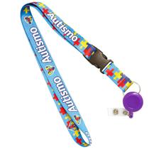 Cordão de Identificação com Roller Clip Retrátil - Autismo e Deficiências Ocultas (1 Und)