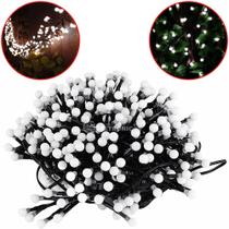 Cordão De Lâmpadas 100 Luzes Leds Bolinhas Branco Fio 8 Metros 601