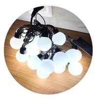 Cordão De Lâmpadas De Led Pisca Formato Bolinha 4 Metros 8 Funções Natal Tomada Cor:Branco