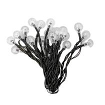 Cordão De Lampadas Led Pisca Formato Bolinha 5 Metros 20L Carregamento Solar Natal