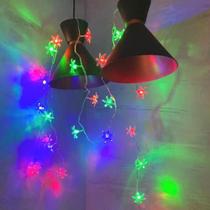 Cordão De Lampadas Pisca Pisca Flores Crystal Luz De Led Cor:Colorido