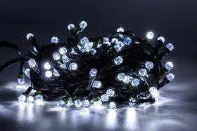 Cordão de Led Branco Frio 100 Lâmpadas Fixo Fio Verde Cordão de Led Branco Frio 100 Lâmpadas Fixo Fio Verde