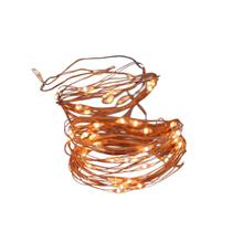 Cordão de LED Fio de Cobre Rose Gold 20 Leds 1,9m Luz Warm