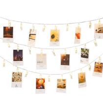 Cordão de LED Prendedor 10un 2M Decorativo Branco Quente Cordão de LED Prendedor 10un 2M Decorativo Branco Quente