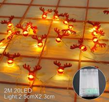 Cordão De Luz Led 2m Pisca Pisca Decoração Enfeite Natal Cordão De Luz Led 2m Pisca Pisca Decoração Enfeite Natal