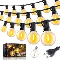 Cordão De Luz LED Higoogoo 45 Lâmpadas Inquebráveis Uso Externo IP65 Luz Decorativa Bivolt Cordão De Luz LED Higoogoo 45 Lâmpadas Inquebráveis Uso Externo IP65 Luz Decorativa Bivolt