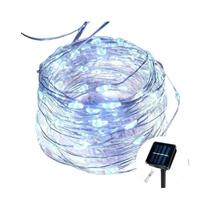 Cordão De Luz Solar À Prova d'Água Para Exterior Com 8 Modos, Fio De Cobre, Luz De Natal Para Jardim