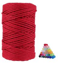 Cordão de macramê de algodão FLIPPED 5mm 100m vinho tinto