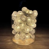 Cordão de Natal 50 Leds Bolinha Warm c/ Fio Transparente Cordão de Natal 50 Leds Bolinha Warm c/ Fio Transparente
