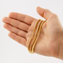 Cordão De Ouro 18k Corrente Veneziana 3.0 Maxi 60 Cm. Colar