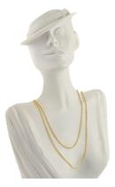 Cordão De Ouro 18k Feminino Corrente Cadeado 1.4 50 Cm Colar Cordão De Ouro 18k Feminino Corrente Cadeado 1.4 50 Cm Colar