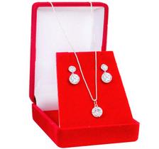 Cordão De Prata Feminino 925 Veneziana 60cm Pingente Brinco