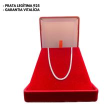 Cordão De Prata Masculina De Prata 925 20Mm Legítima Grumet