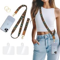 Cordão de telefone, alça transversal, Piefly Boho Mandala