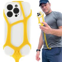 Cordão de telefone celular Pulpo Safety Yellow para smartphones de 6,1-6,8"