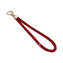 Cordão De Telefone Com Cristais De Glitter E Strass, Pulseira Brilhante, Chaveiro Anti-Perda