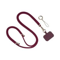 Cordão De Telefone De Poliéster Em Cor Sólida, Universal, Ajustável, Com Clipe, Corda Transversal