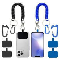 Cordão de telefone HOTEMIA anti-roubo e proteção contra quedas preto/azul