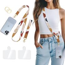 Cordão de telefone Piefly ajustável, alça abstrata boho