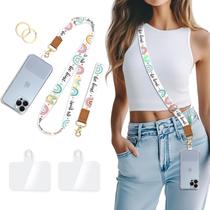 Cordão de telefone Piefly Crossbody Pulseira Rainbow Be Kind