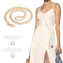 Cordão de telefone TiMovo Universal, corrente de metal de 57 cm, branca