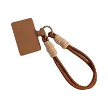 Cordão De Telefone Trançado Em Cor Sólida Anti-Perda Curto Com Espaçador E Pingente