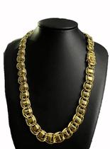 Cordão Dubai 15Mm Banhado A Ouro 18K - Fecho São Jorge