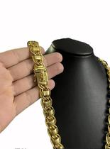 Cordão Dubai 15Mm Banhado A Ouro 18K + Pingente Jesus 3D Cordão Dubai 15Mm Banhado A Ouro 18K + Pingente Jesus 3D