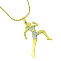 Cordão E Pingente Esportes Olimpíadas Banho De Ouro 18k 3272 Cordão E Pingente Esportes Olimpíadas Banho De Ouro 18k 3272