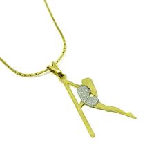 Cordão E Pingente Esportes Olimpíadas Banho De Ouro 18k 3272 Cordão E Pingente Esportes Olimpíadas Banho De Ouro 18k 3272