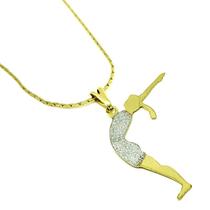 Cordão E Pingente Esportes Olimpíadas Banho De Ouro 18k 3272 Cordão E Pingente Esportes Olimpíadas Banho De Ouro 18k 3272