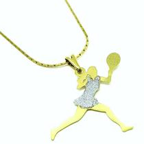 Cordão E Pingente Esportes Olimpíadas Banho De Ouro 18k 3272 Cordão E Pingente Esportes Olimpíadas Banho De Ouro 18k 3272