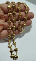 Cordão e Pulseira Corações em Aço Inox Lindo conjunto