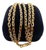 Cordão Elo Cadeado 4mm Masculina Banhada a Ouro Cordão Elo Cadeado 4mm Masculina Banhada a Ouro