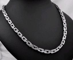 Cordão Elo Duplo e Pulseira em Aço inox Personalizado