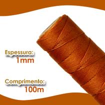 Cordão Encerado 1mm - Fio Cordone Terra - 100 Metros - Nybc